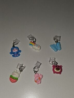Phone Dust Plug Type-C Cute Assorted Kawaii Charms Multicolored New 6pc